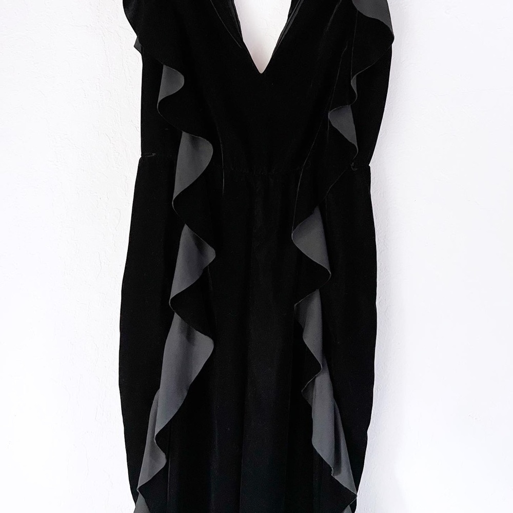 Zara Velvet Ruffle Jumpsuit - Picture 5 of 6